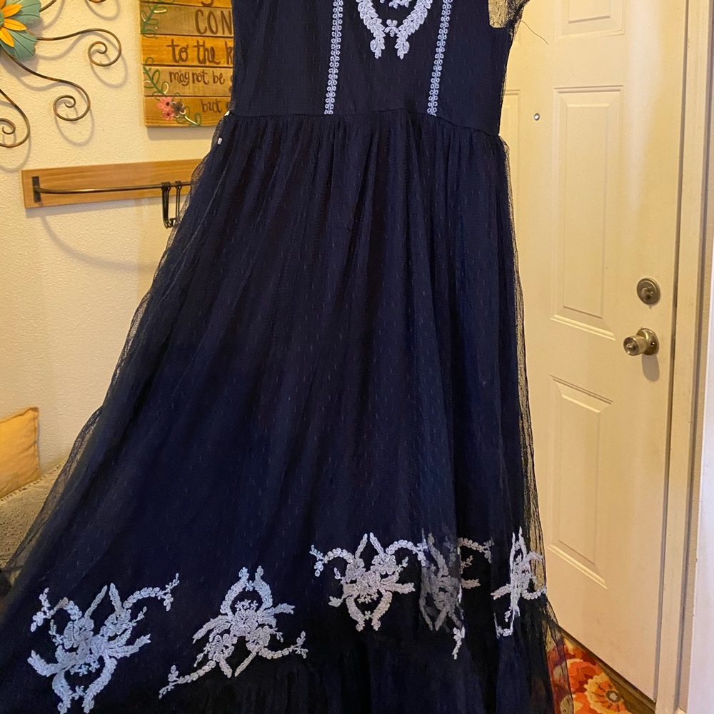 Girls black lace dress